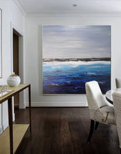 Load image into Gallery viewer, Deep Blue Ocean Landscape Painting Sofa Wall Sea Art Oil Painting Qp088
