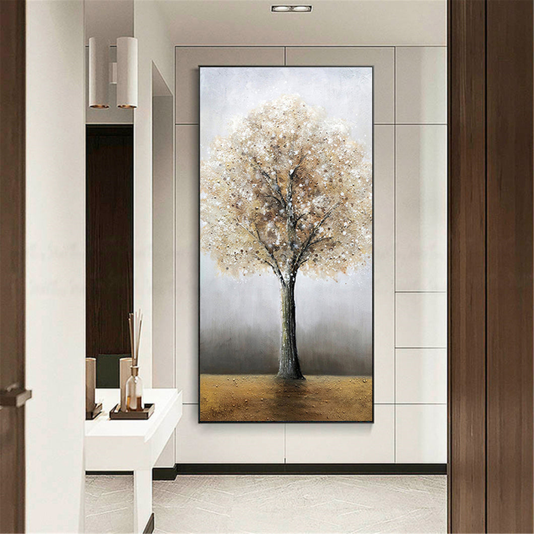 Abstract Tree Painting Oversized Modern Wall Art for Living Room Bedroom Gp049