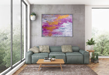 Load image into Gallery viewer, Pink Gold White Abstract Painting Original Large Interior Decor Qp014

