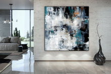 Load image into Gallery viewer, Black White Green Modern Wall Decor Contemporary Art Fp001
