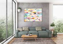 Load image into Gallery viewer, Pink White Abstract Painting on Canvas Colorful Contemporary Painting Fp099
