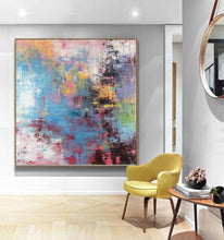 Load image into Gallery viewer, Colorful Wall Art Paintings Large Blue Pink Yellow Abstract Painting Bp091
