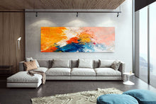 Load image into Gallery viewer, Large Contemporary Paintings on Canvas,Yellow Blue Modern Wall Art Gp064
