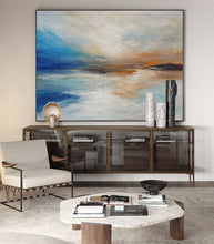 Load image into Gallery viewer, Sunrise Landscape Painting Beige Abstract Painting On Canvas Dp108
