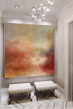 Load image into Gallery viewer, Large Sunrise Landscape Painting Sky Red Abstract Painting On Canvas Bp075

