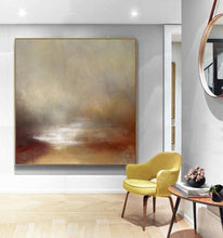 Load image into Gallery viewer, Brown Abstract Painting Sunrise Landscape Painting Dp094
