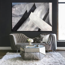 Load image into Gallery viewer, Black and White Wall Art Painting Oversized Canvas Wall Art Np110
