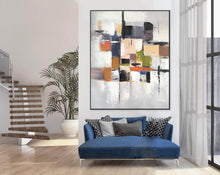 Load image into Gallery viewer, Colorful Abstract Painting Large Wall Art on Canvas Modern Abstract Art Np080
