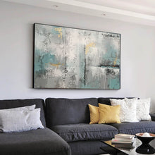 Load image into Gallery viewer, White Green Gold Abstract Painting Original Contemporary Art Yp025
