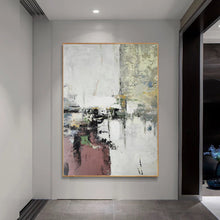 Load image into Gallery viewer, Brown White Black Abstract Oil Painting Minimalist Wall Art Yp058
