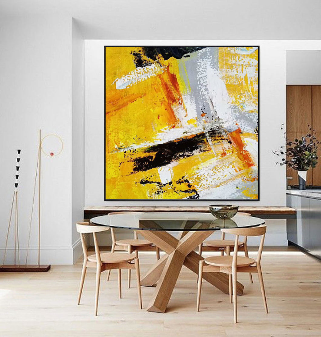 Yellow Abstract Painting Big Canvas Paintings for Home Decor Np123