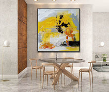 Load image into Gallery viewer, Yellow Abstract Painting Large Acrylic Painting Np004
