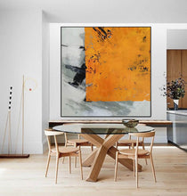 Load image into Gallery viewer, Orange White Grey Large Abstract Painting Large Pieces of Art Np118
