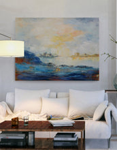 Load image into Gallery viewer, Sea Landscape Painting Blue Abstract Painting Oversized Art for Sale Bp103
