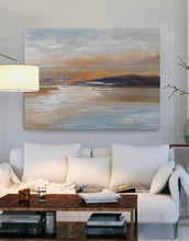 Load image into Gallery viewer, Large Wall Art Dining Room Ocean Abstract Painting,Large Sky Abstract Painting Bp081
