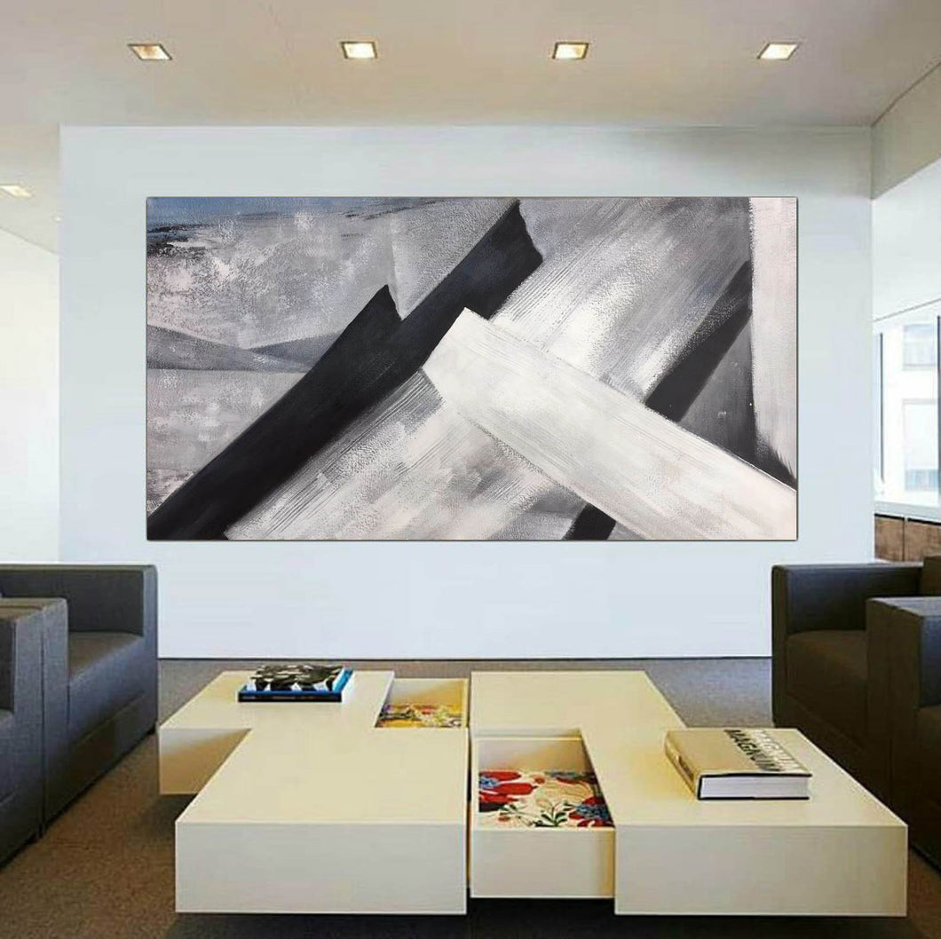Black and White Wall Art Painting Oversized Canvas Wall Art Np110
