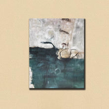 Load image into Gallery viewer, Xl Abstract Painting Deep Green Canvas Wall Art Np079
