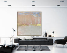 Load image into Gallery viewer, Pink White Gold Abstract Painting Original Oil Painting on Canvas Np109
