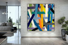 Load image into Gallery viewer, Modern Abstract Painting Colorful Oversized Wall Art Canvas Yp057
