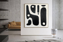 Load image into Gallery viewer, Black And White Oil Painting On Canvas For Living Room Kp038
