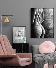 Load image into Gallery viewer, Nude Wall Art Original Black and White Erotic Painting For Bedroom Op002
