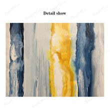 Load image into Gallery viewer, Navy Blue Yellow Original Acrylic Art Decor Huge Artwork Gp056
