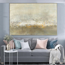 Load image into Gallery viewer, Large Yellow Abstract Painting Beige Painting Gray Abstract Painting Cp010
