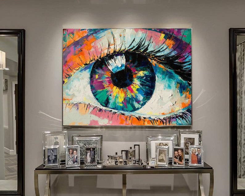 Eye Painting Abstract Modern Painting On Canvas Living Room Wall Art Bp017