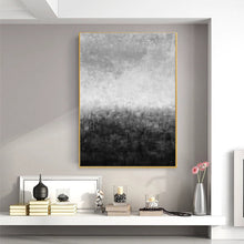 Load image into Gallery viewer, Black and White Abstract Painting Gray Huge Wall Art Yp12
