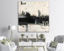 Load image into Gallery viewer, Oversized Canvas Wall Art Black and White Art Painting Bp012
