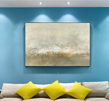 Load image into Gallery viewer, Large Yellow Abstract Painting Beige Painting Gray Abstract Painting Cp010
