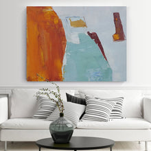 Load image into Gallery viewer, Orange Blue White Minimalist Painting Modern Wall Painting Op065
