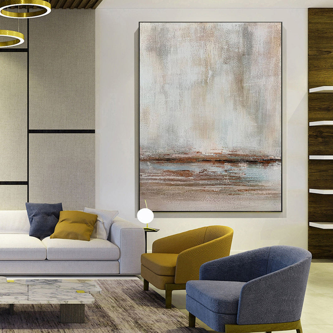 Brown Abstract Painting Living Room Art Cp021