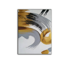 Load image into Gallery viewer, Black White Gold Abastract Painting Modern Abstract Art Np102
