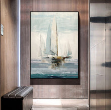 Load image into Gallery viewer, Sailing Boat Extra Large Oil Paintings on Canvas Gp043
