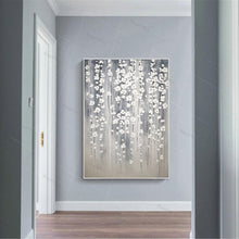Load image into Gallery viewer, Oversized Wall Paintings Silver Flower Texture Hallway Bedroom Gp027
