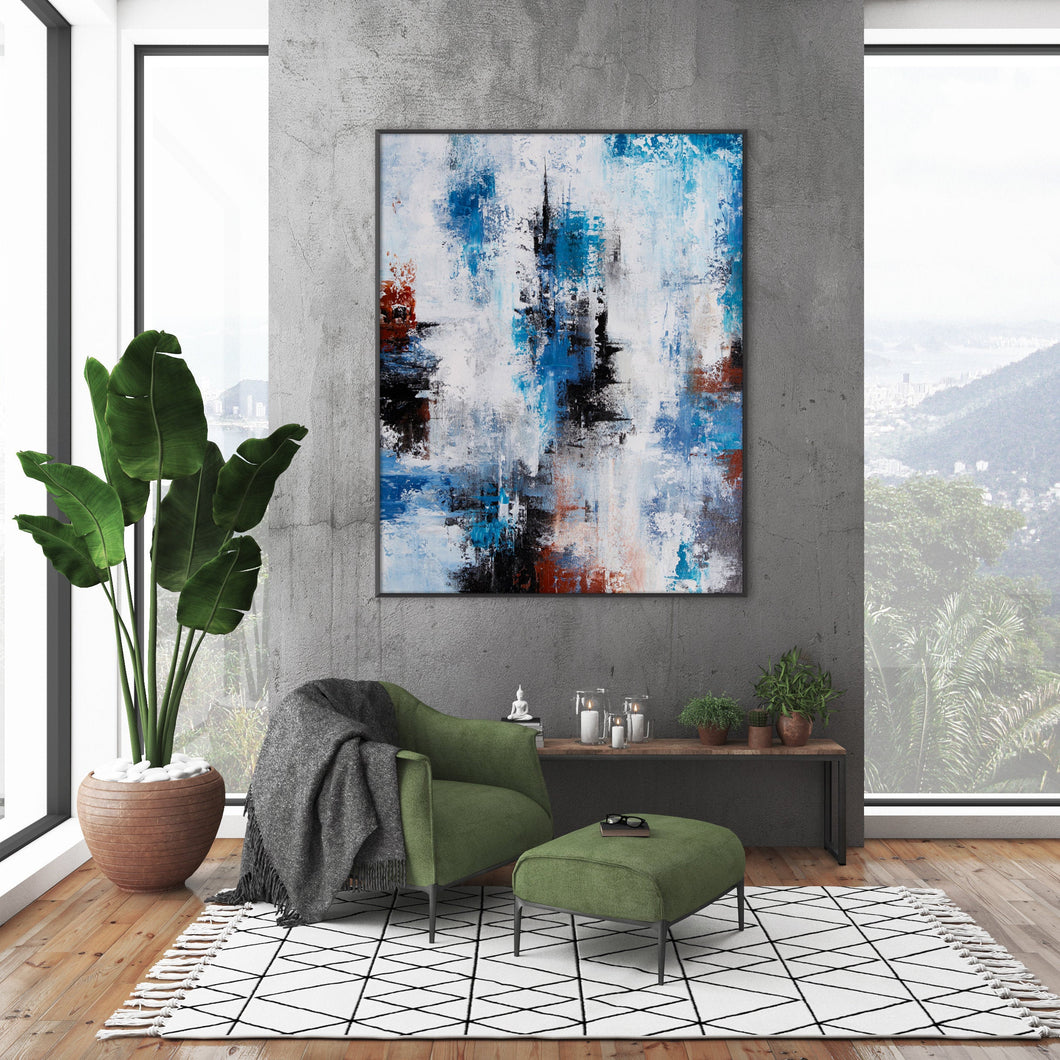 Large Sofa Painting Colourful Abstract Painting Oversize Painting Bp069