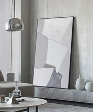Load image into Gallery viewer, Oversized Abstract Canvas Wall Art Gray and White Acrylic Painting Gp043
