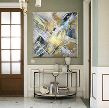 Load image into Gallery viewer, Gold Abstract Painting Large Yellow Abstract Painting Op071
