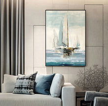 Load image into Gallery viewer, Sailing Boat Extra Large Oil Paintings on Canvas Gp043
