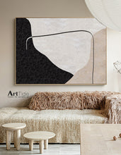 Load image into Gallery viewer, Beige White Painting Minimalist Abstract Painting On Living Room Art Qp081
