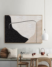 Load image into Gallery viewer, Beige White Painting Minimalist Abstract Painting On Living Room Art Qp081
