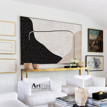 Load image into Gallery viewer, Beige White Painting Minimalist Abstract Painting On Living Room Art Qp081
