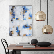 Load image into Gallery viewer, Blue and White Abstract Canvas Original Painting Modern Acrylic Painting Np028
