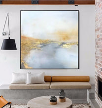Load image into Gallery viewer, Gray Gold Wall Painting Landscape Painting on Canvas Impressionist Op054
