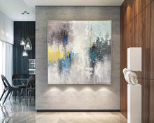 Load image into Gallery viewer, Gray Yellow Abstract Painting Original Modern Abstract Painting Cp007
