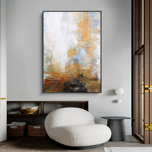 Load image into Gallery viewer, Abstract Painting on Canvas Yellow White Painting Abstract Art Cp023
