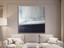 Load image into Gallery viewer, Blue Abstract Painting Acrylic Extra Large Canvas Wall Art Yp002
