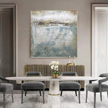 Load image into Gallery viewer, Gray White Gold Contemporary Wall Art Large Artwork for Sale Np099
