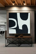 Load image into Gallery viewer, Black and White Minimalist Painting Textured Painting Kp070
